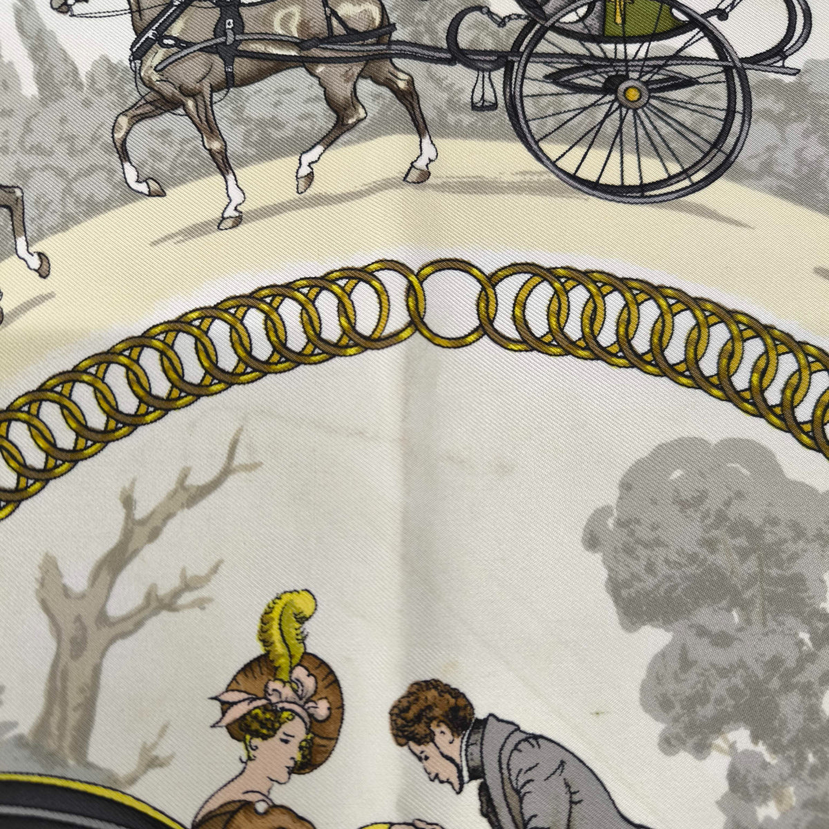 カレ90 La Promenade de Longchamp スカーフ マルチカラー