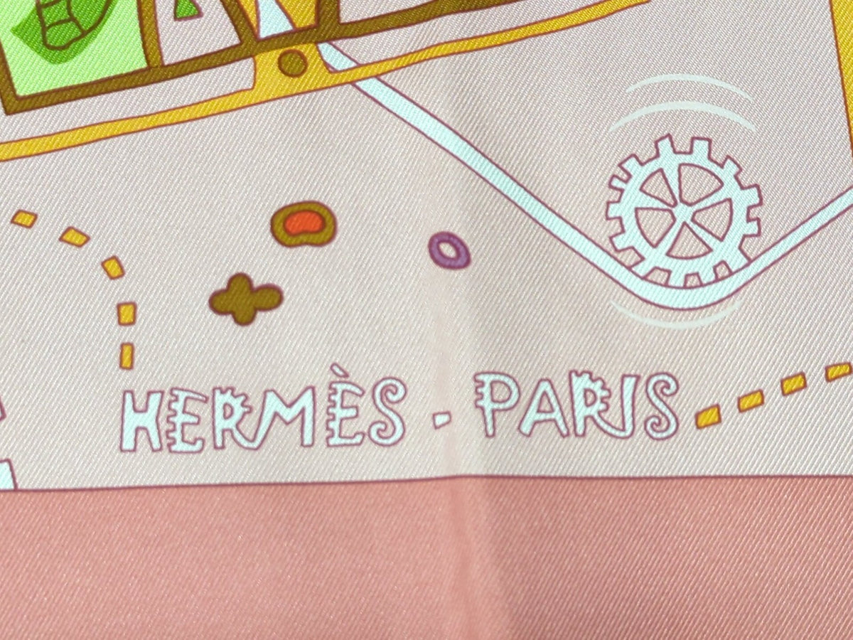 カレ90 La Mecanique des Idees スカーフ マルチカラー