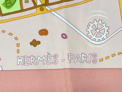 カレ90 La Mecanique des Idees スカーフ マルチカラー