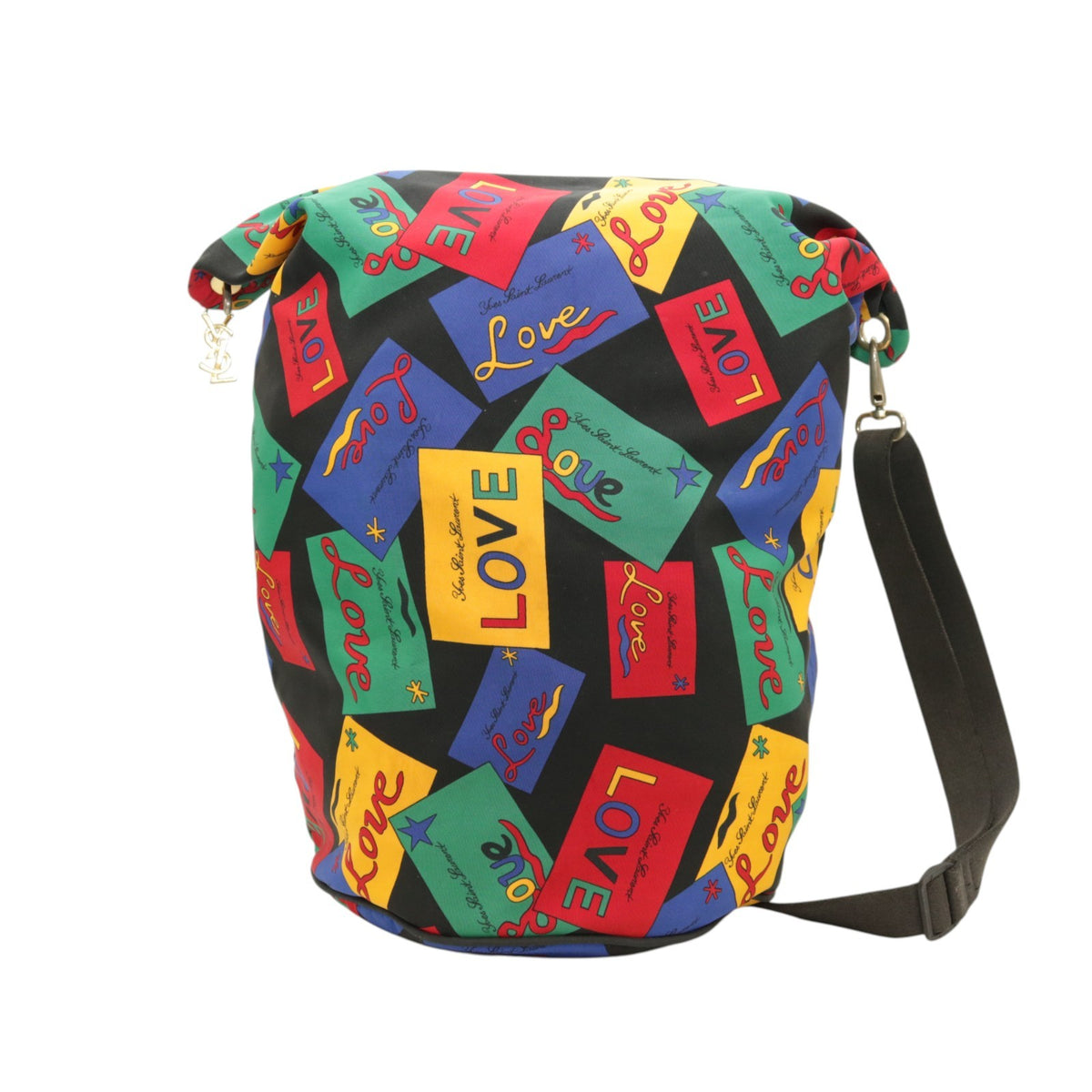 Love Print Nylon Shoulder Bag