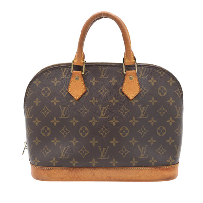 Monogram Alma PM M51130 Satchel/Top Handle Bag Brown