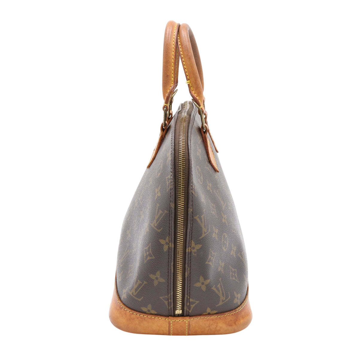 Monogram Alma PM M51130 Satchel/Top Handle Bag Brown