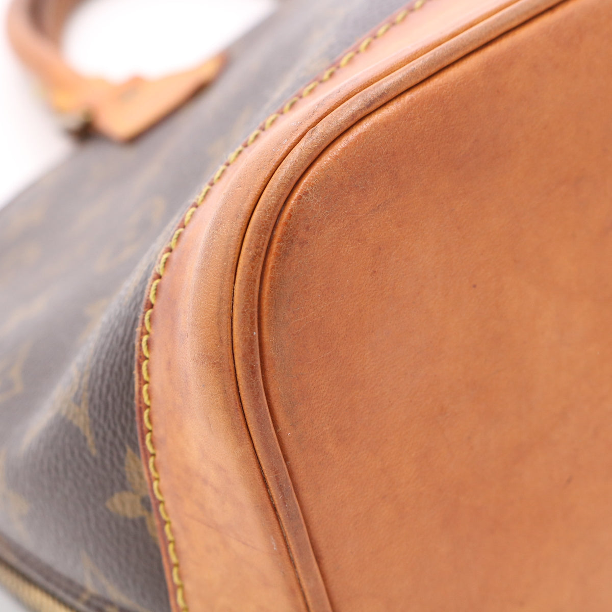 Monogram Alma PM M51130 Satchel/Top Handle Bag Brown