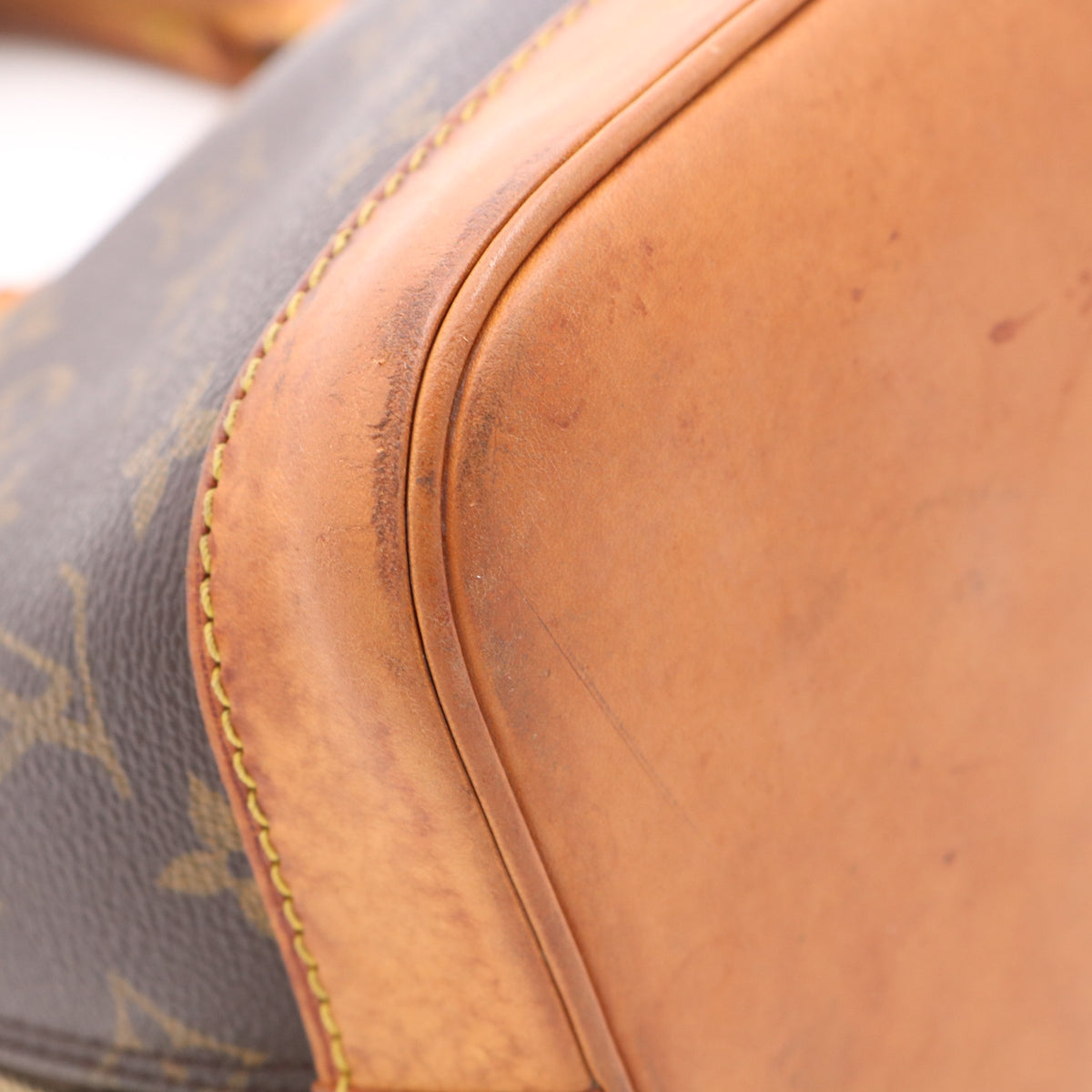Monogram Alma PM M51130 Satchel/Top Handle Bag Brown
