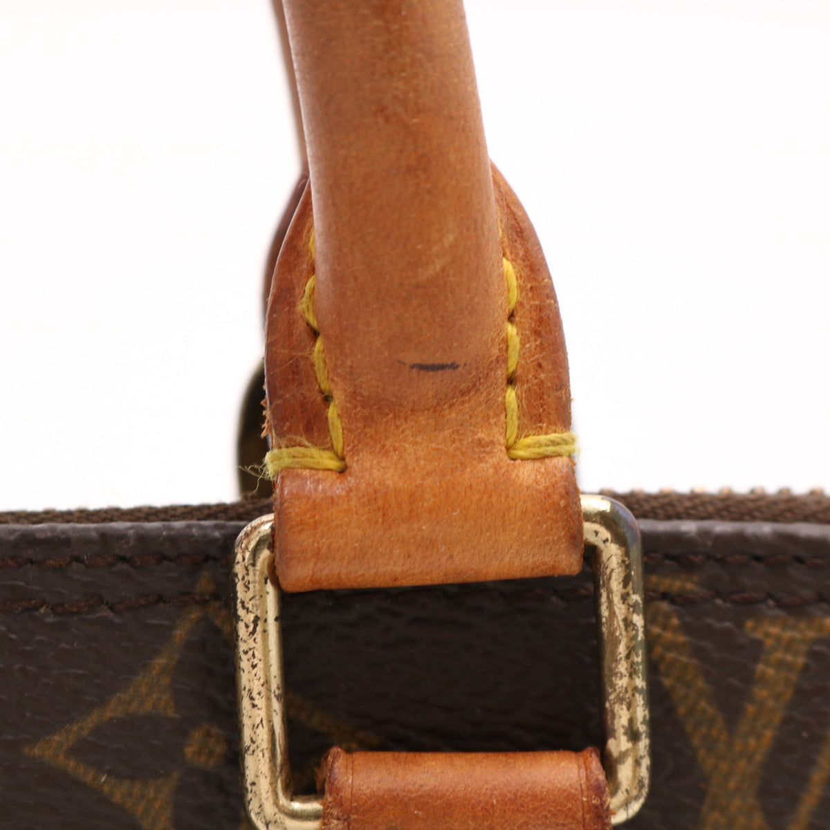 Monogram Alma PM M51130 Satchel/Top Handle Bag Brown