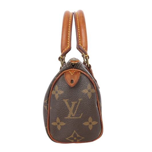 Monogram Mini Speedy M41534 Satchel/Top Handle Bag Brown