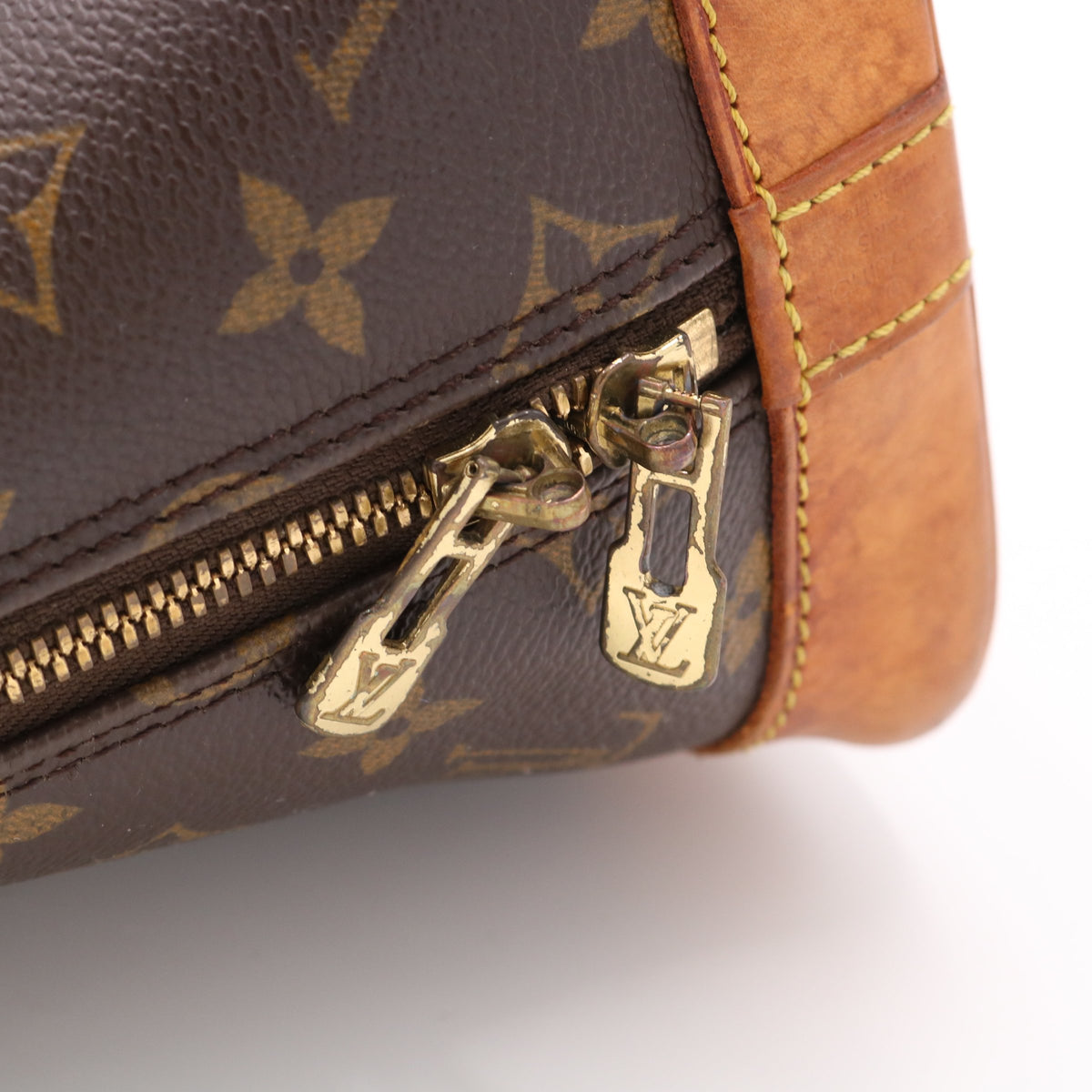 Monogram Alma PM M51130 Satchel/Top Handle Bag Brown