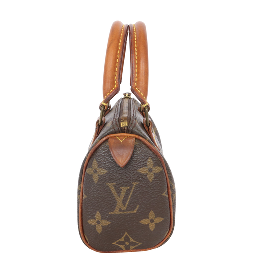Monogram Mini Speedy M41534 Satchel/Top Handle Bag Brown