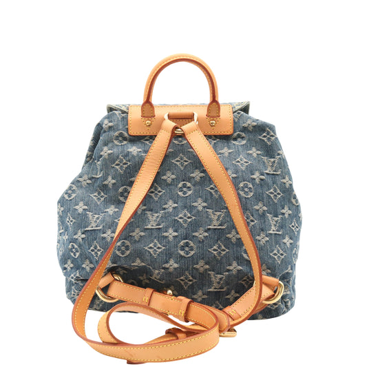 Monogram Denim Sack Ad GM M95056 Backpack Blue