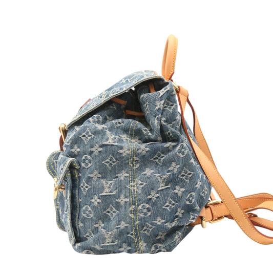 Monogram Denim Sack Ad GM M95056 Backpack Blue
