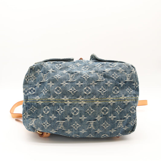 Monogram Denim Sack Ad GM M95056 Backpack Blue