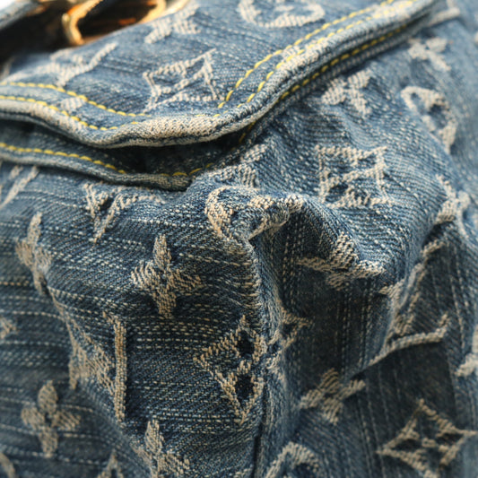 Monogram Denim Sack Ad GM M95056 Backpack Blue