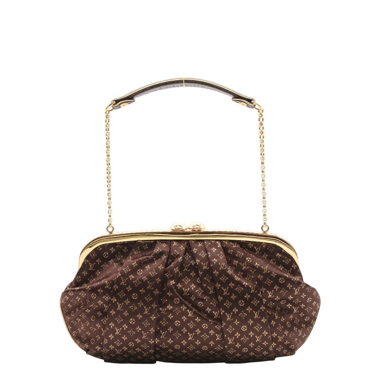 Monogram Satin Omoniere M92061 Shoulder Bag Brown