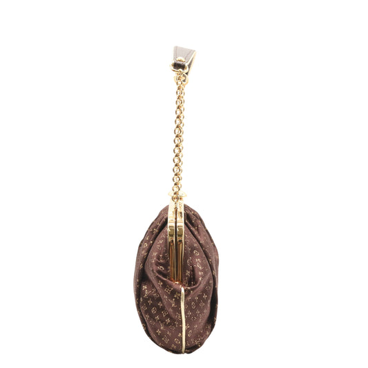 Monogram Satin Omoniere M92061 Shoulder Bag Brown
