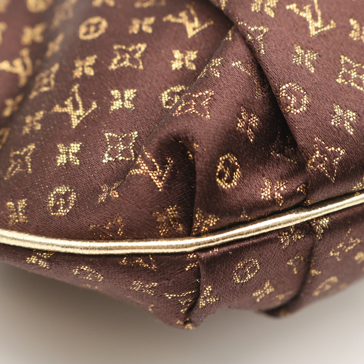 Monogram Satin Omoniere M92061 Shoulder Bag Brown