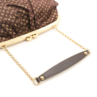 Monogram Satin Omoniere M92061 Shoulder Bag Brown