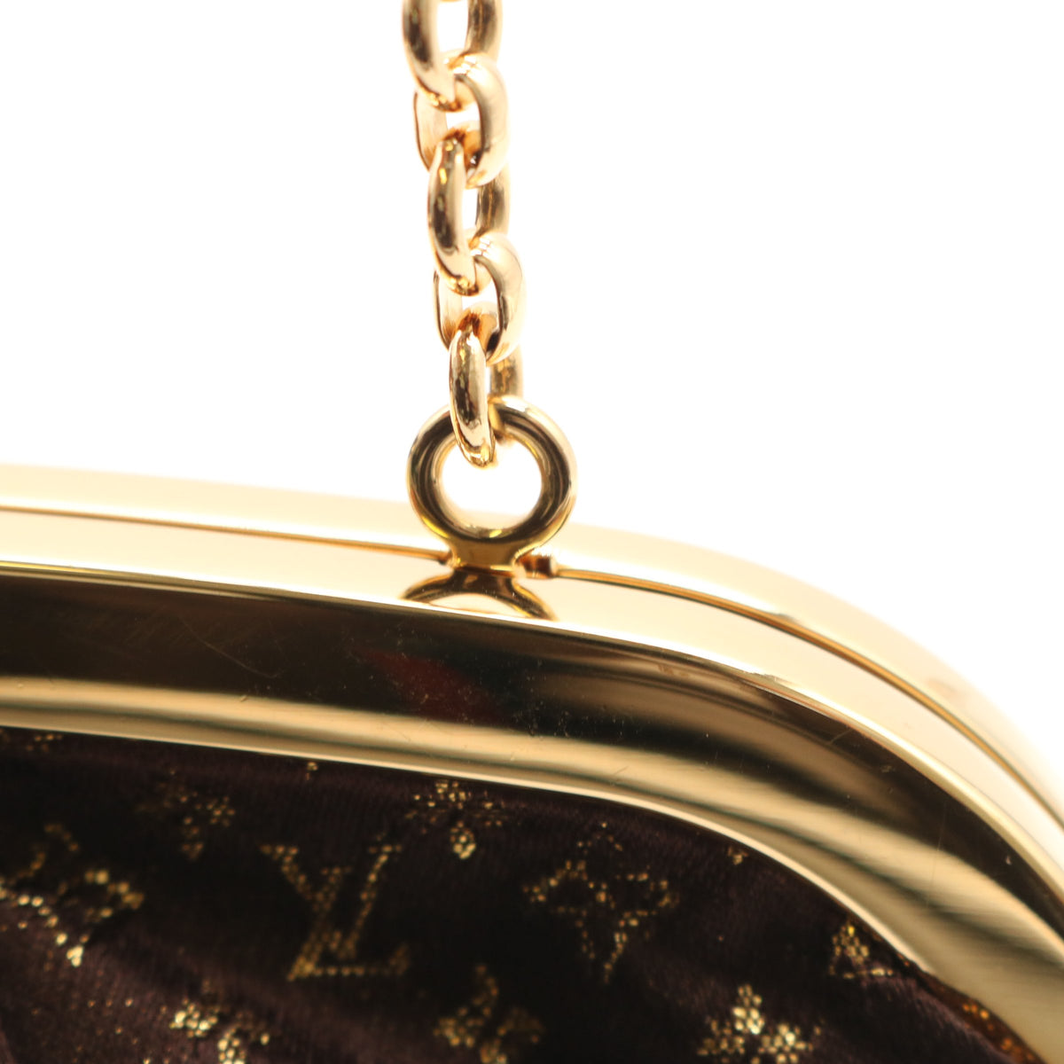 Monogram Satin Omoniere M92061 Shoulder Bag Brown