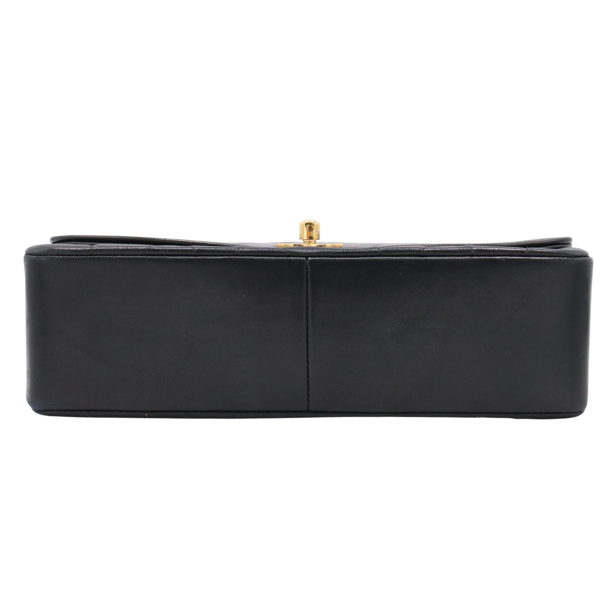 Matelassé Diana Flap Shoulder Bag Black