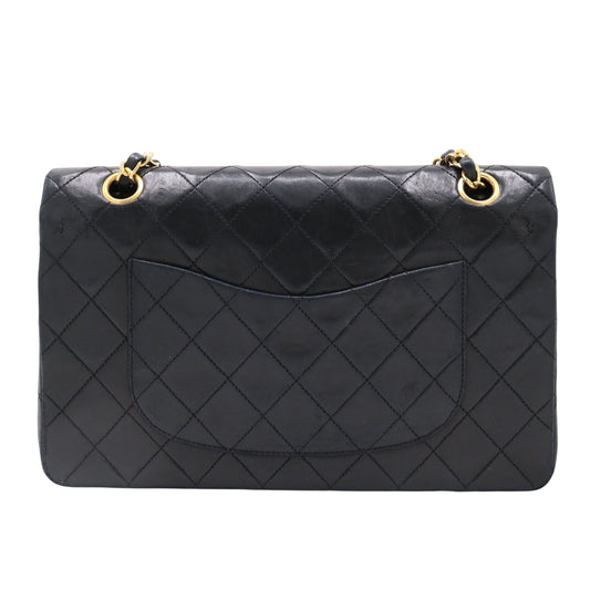 Matelasse Double Flap Chain Shoulder Bag Black