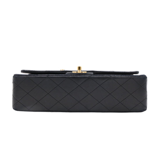 Matelasse Double Flap Chain Shoulder Bag Black
