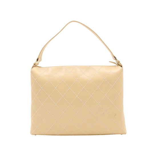 Wild Stitch One Shoulder Bag Beige