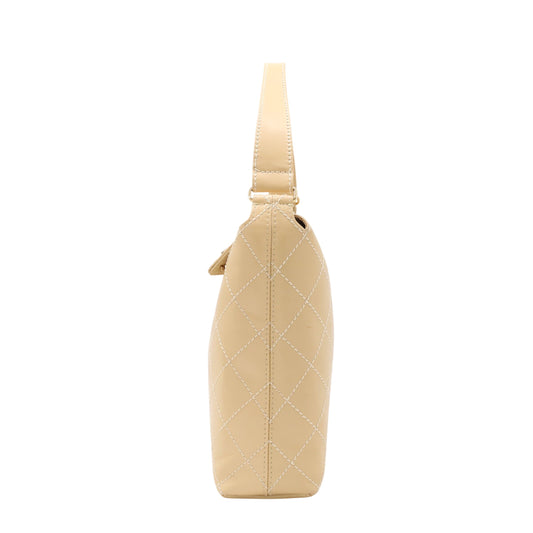 Wild Stitch One Shoulder Bag Beige