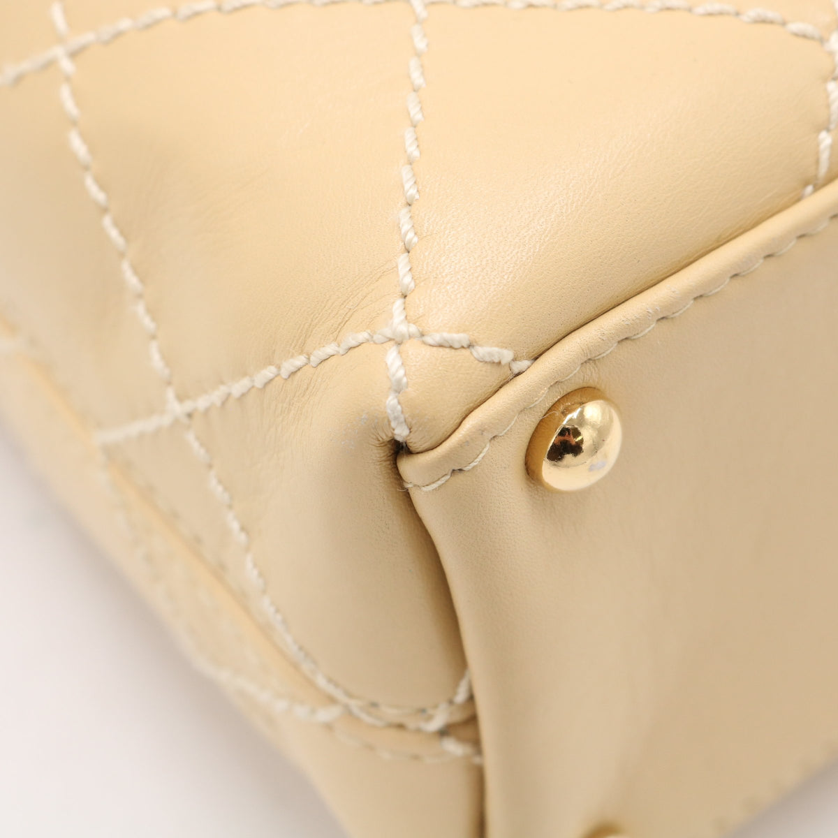 Wild Stitch One Shoulder Bag Beige