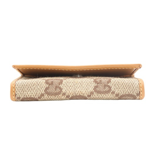 GG Canvas Key Case Keyring Brown