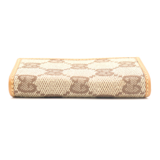 GG Canvas Key Case Keyring Brown