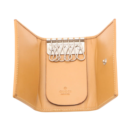 GG Canvas Key Case Keyring Brown