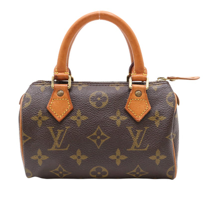 Monogram Mini Speedy M41534 Satchel/Top Handle Bag Brown