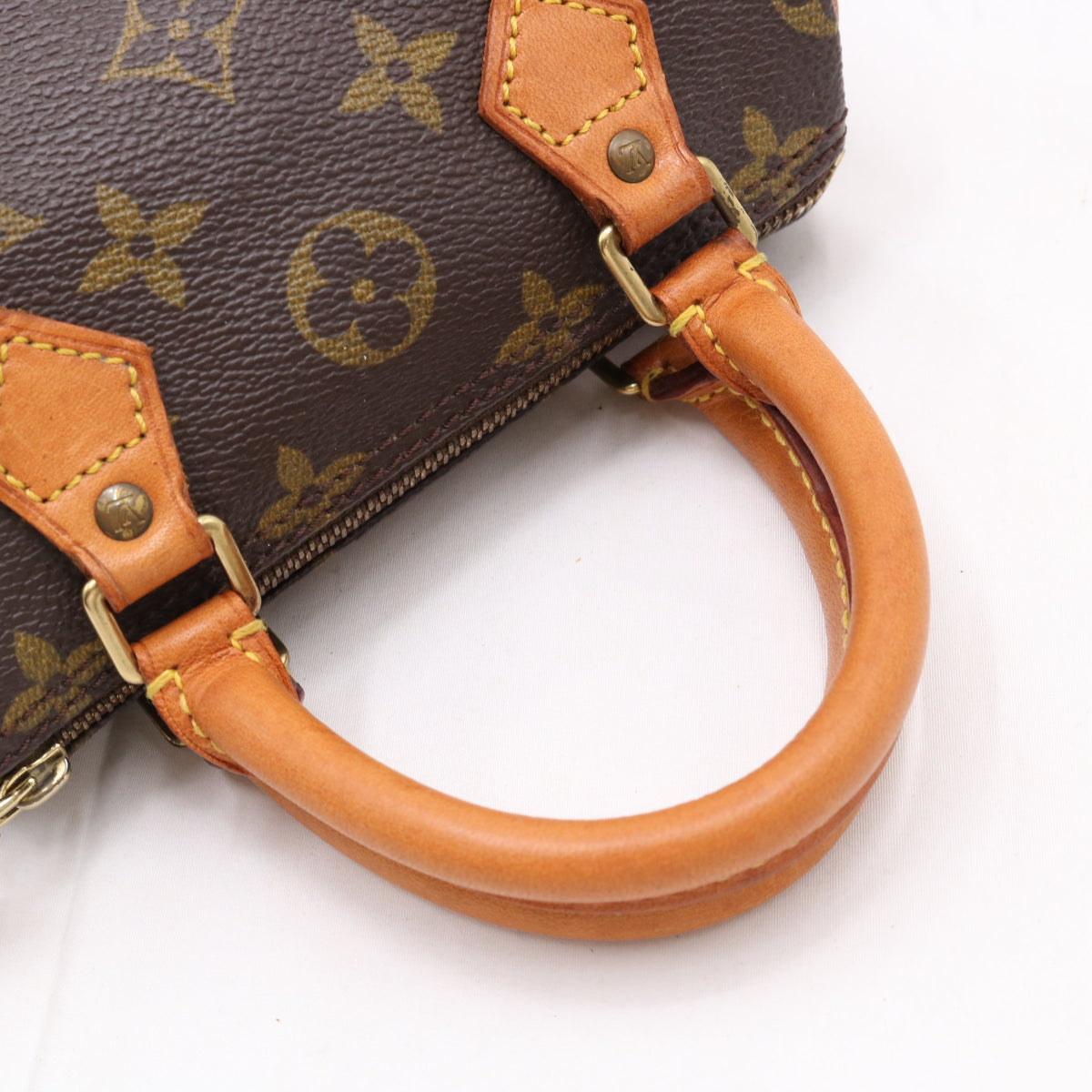 Monogram Mini Speedy M41534 Satchel/Top Handle Bag Brown