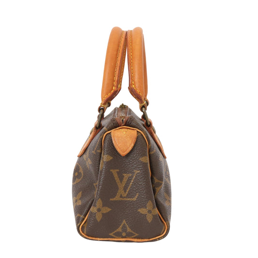 Monogram Mini Speedy M41534 Satchel/Top Handle Bag Brown