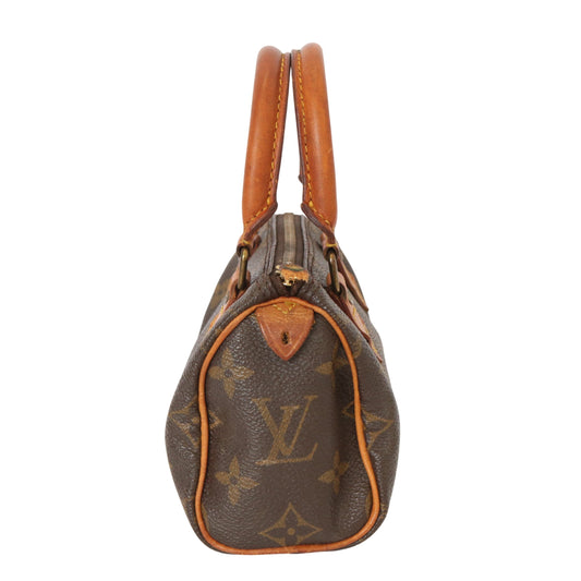 Monogram Mini Speedy M41534 Satchel/Top Handle Bag Brown
