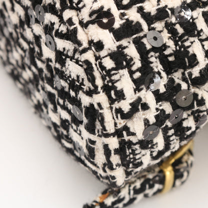 Double Turn Lock Mini Backpack White