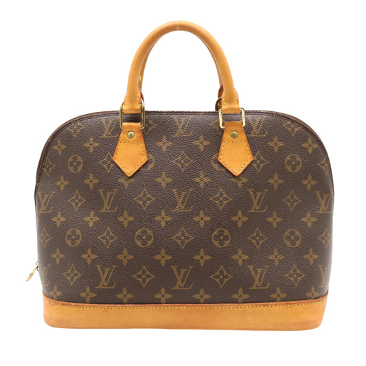 Monogram Alma PM M53151 Satchel/Top Handle Bag Brown