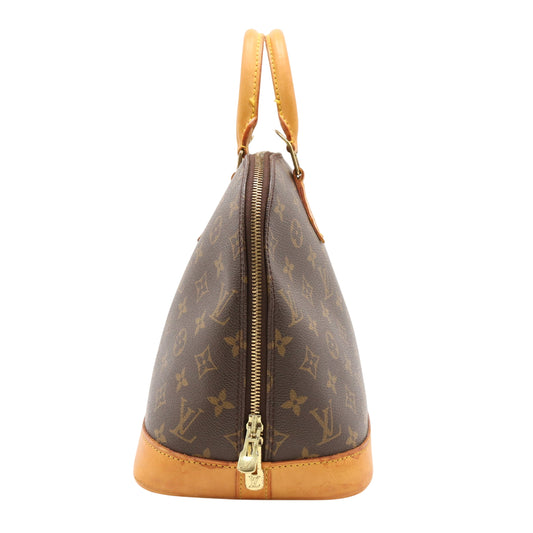 Monogram Alma PM M53151 Satchel/Top Handle Bag Brown