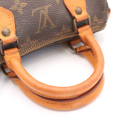 Monogram Mini Speedy M41534 Satchel/Top Handle Bag Brown