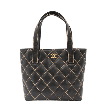 Wild Stitch Tote Bag Black