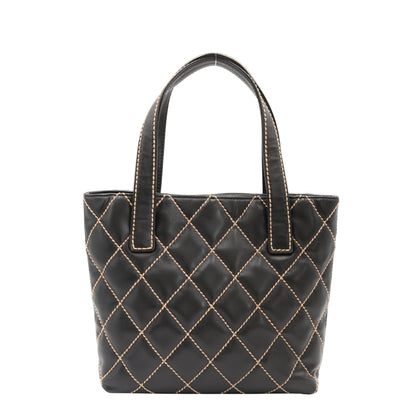 Wild Stitch Tote Bag Black