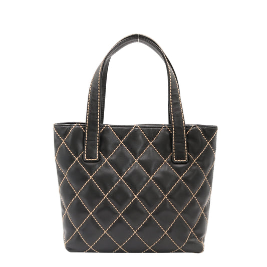 Wild Stitch Tote Bag Black