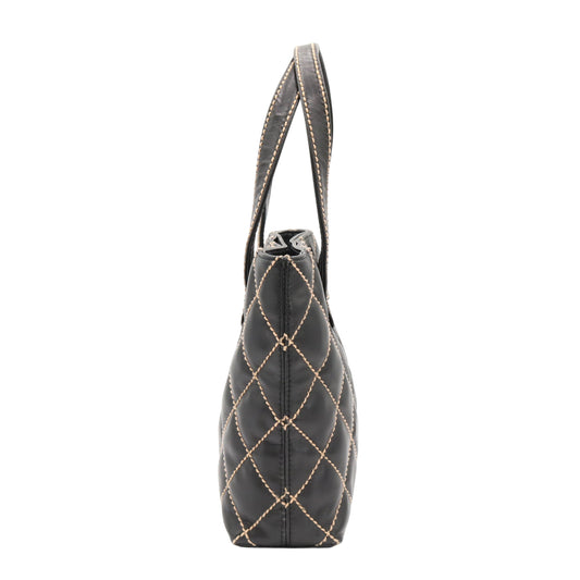 Wild Stitch Tote Bag Black