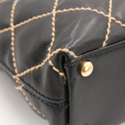 Wild Stitch Tote Bag Black
