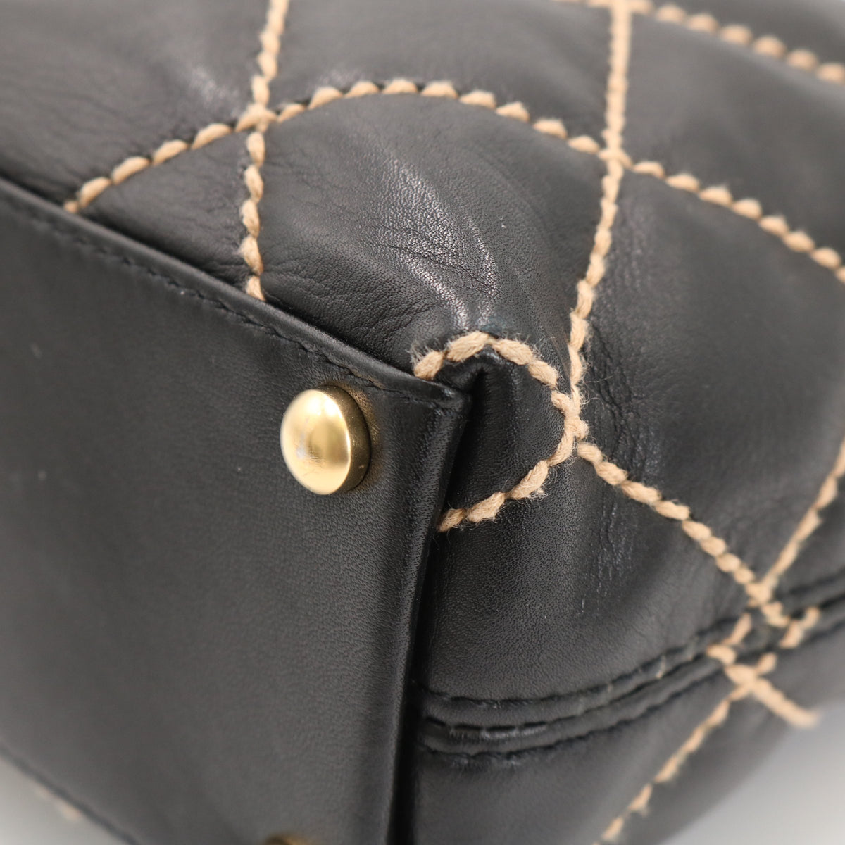 Wild Stitch Tote Bag Black