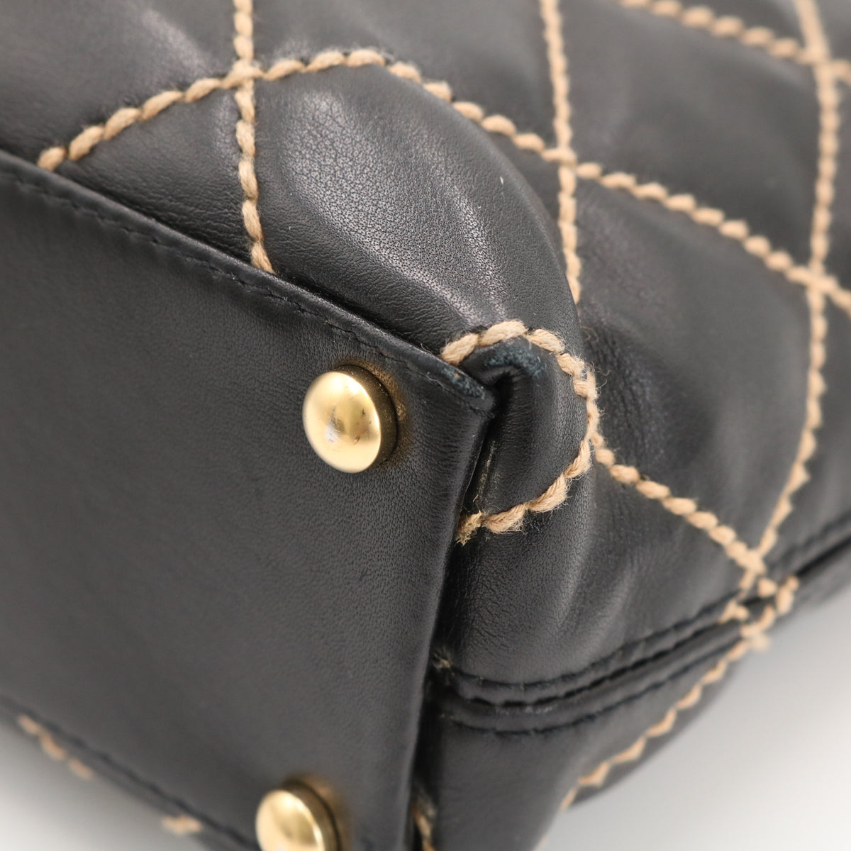 Wild Stitch Tote Bag Black