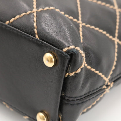 Wild Stitch Tote Bag Black