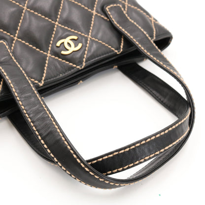 Wild Stitch Tote Bag Black