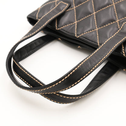 Wild Stitch Tote Bag Black