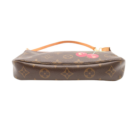 Monogram Cherry Pochette Accessoires M95008 Clutch Brown