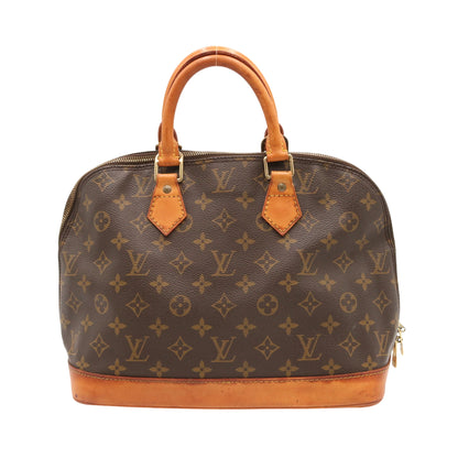 Monogram Alma PM M51130 Satchel/Top Handle Bag Brown